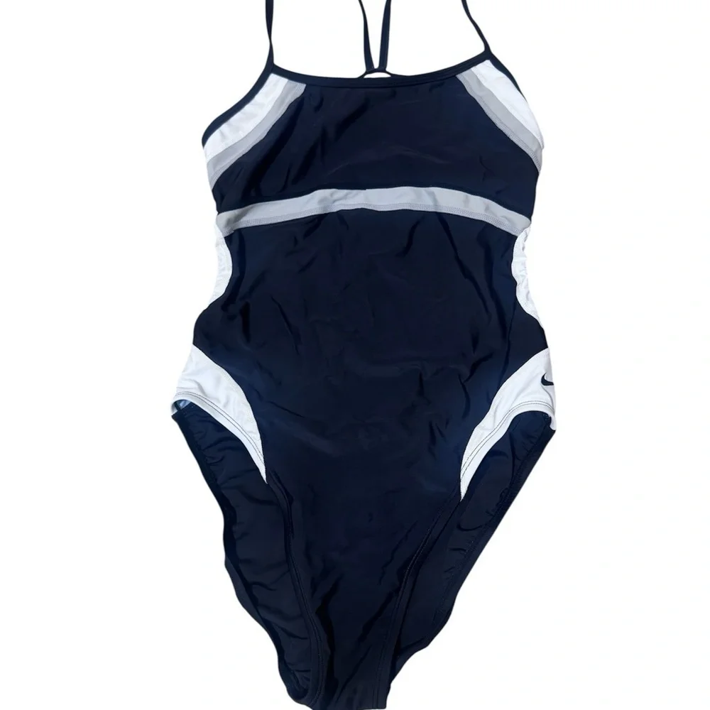 Nike Women's One Piece Swimsuit - Black and White